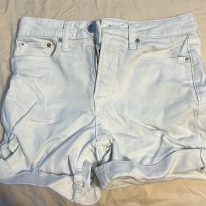 White jean shorts